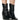 Front View Azalea Wang Bryden Black Metal Toe Western Bootie