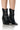 Front View Azalea Wang Bryden Black Metal Toe Western Bootie