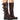 Front View Azalea Wang Buckled Up Brown Riding Bootie