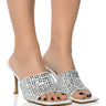 Front View Azalea Wang Buffalo Embellihed Sandal In White