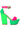 Side View Azalea Wang Butterscotch Color Blocked Sandal In Green