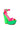 Back View Azalea Wang Butterscotch Color Blocked Sandal In Green