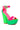 Back View Azalea Wang Butterscotch Color Blocked Sandal In Green