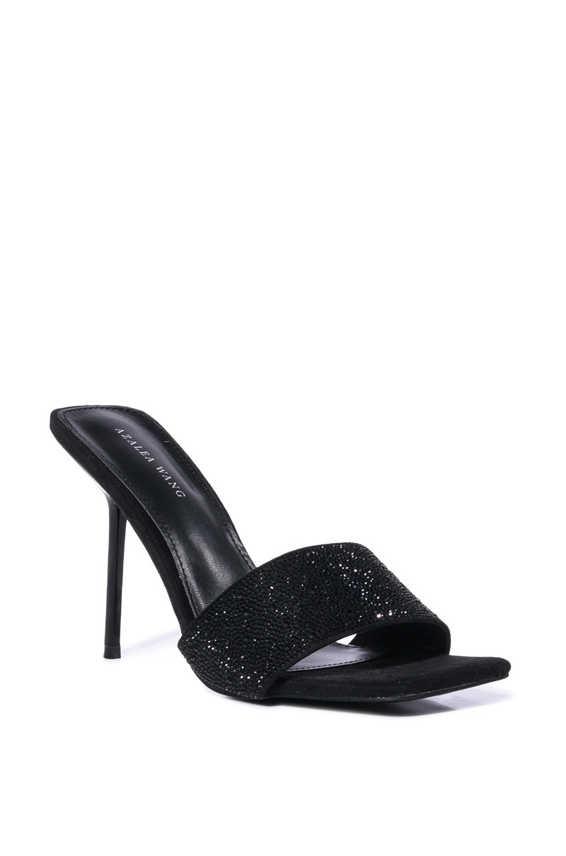 Back View Azalea Wang Caily Black Stiletto Mule