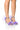 Front View Azalea Wang Candy Bling Ruffle Bubble Heel Sandal In Purple