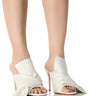 Front View Azalea Wang Candycoated Mule Sandal In White