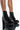 Front View Azalea Wang Cant Go To Sleep Chunky Heel Lace Up Bootie