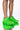 Front View Azalea Wang Cant Stop Wont Stop Flatform Sneaker In Green