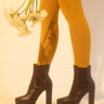 Front View Azalea Wang Cant Tie Me Down Chunky Bootie In Brown