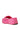 Detail View Azalea Wang Capellini Pink Rhinestone Flatform Scrunchie Sandal