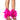 Front View Azalea Wang Carla Feather Tie Up Sandal In Fuchsia