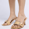 Front View Azalea Wang Carlyse Tan Sandal