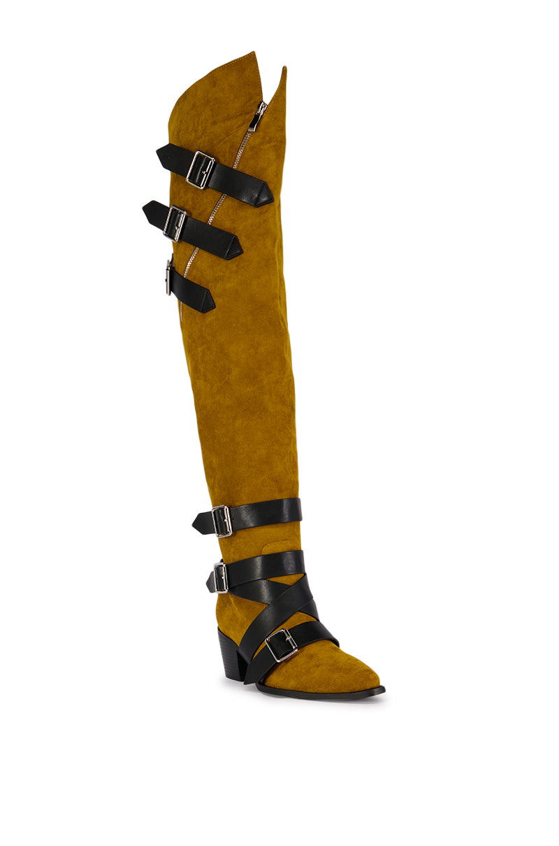 Back View Azalea Wang Cataleya Brown Boot
