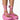 Front View Azalea Wang Catching Flights Flatform Sandal In Pink