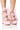 Front View Azalea Wang Caterina Chunky Sandal With Bow In Pink