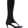 Side View Azalea Wang Cecile Open Toe Sandal Boot In Black