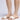 Front View Azalea Wang Celestin White Flat Sandal