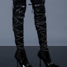 Front View Azalea Wang Center Of Attention Stiletto Boot In Black