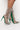 Side View Azalea Wang Center Of Attention Stiletto Bootie In Green