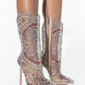 Front View Azalea Wang Center Of Attention Stiletto Bootie In Nude