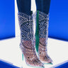 Front View Azalea Wang Center Of Attention Western Stiletto Bootie In Green