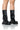 Front View Azalea Wang Chadwick Flatform Bucket Boot In Black