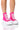 Front View Azalea Wang Chaney High Top Sneaker In Fuchsia