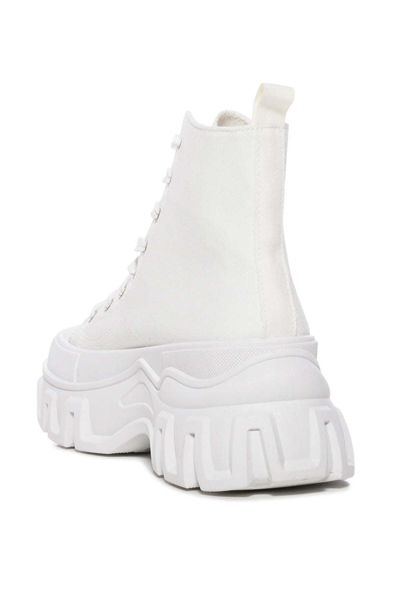 Detail View Azalea Wang Chaney High Top Sneaker In White 3