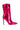 Side View Azalea Wang Charlotte Metallic Snake Stiletto Bootie In Fuchsia