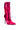 Back View Azalea Wang Charlotte Metallic Snake Stiletto Bootie In Fuchsia