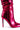 Full View Azalea Wang Charlotte Metallic Snake Stiletto Bootie In Fuchsia