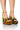 Front View Azalea Wang Charmed Brocade Wedge Sandal In Multi