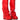 Front View Azalea Wang Charna Fold Over Flatform Boot In Red