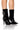 Front View Azalea Wang Chatty Buckle Detail Bootie In Black