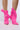 Front View Azalea Wang Chaud Pink Tie Stiletto Bootie