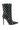 Side View Azalea Wang Checkerboard Bling Stiletto Bootie In Black