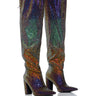 Front View Azalea Wang Cherished Multi Rainbow Ombre Embellished Boot