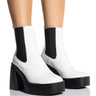 Front View Azalea Wang Cherry Chunky Bootie In Black White