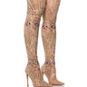 Front View Azalea Wang Chevelle Mesh Embellished Boot In Multi