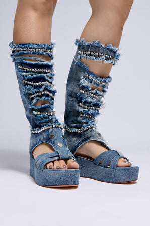 Denim and diamond shoes online