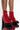 Front View Azalea Wang Chunky Heel Lace Up Bootie