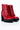 Detail View Azalea Wang Chunky Heel Lace Up Bootie in Red Patent