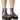 Front View Azalea Wang Cillian Black Embellished Gladiator Sandal