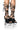 Front View Azalea Wang Cirrus Silver Platform Rope Decor Sandal In Black