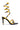 Back View Azalea Wang Citlali Yellow Snake Coil Stiletto Sandal