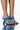 Front View Azalea Wang City Dreams Chunky Sandal In Blue