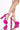 Front View Azalea Wang City On Fire Chunky Pump In Fuchsia