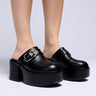 Front View Azalea Wang Claramae Black Clog