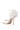 Detail View Azalea Wang Clarice Feather Sandal With Rhinestone Stiletto Heel In White