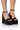 Front View Azalea Wang Classic Chunky Platform Sandal In Black